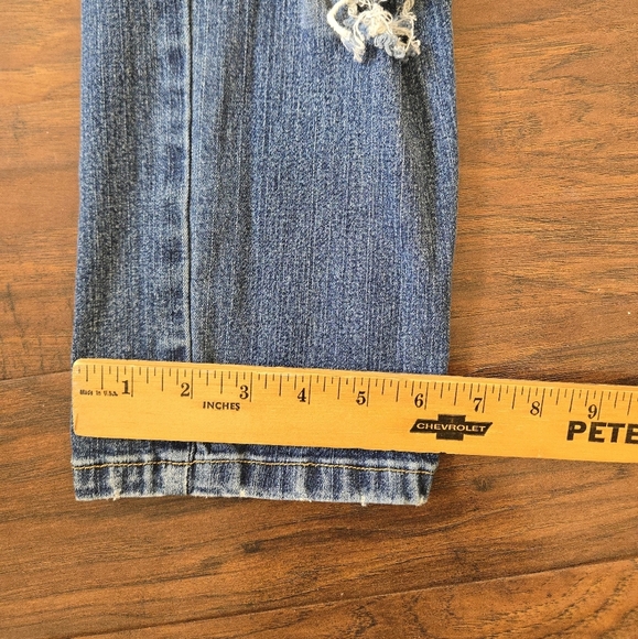 Vintage Baby Phat Jeans Womens Size 7 Distressed Holes Designed Pockets Unique - Picture 7 of 8